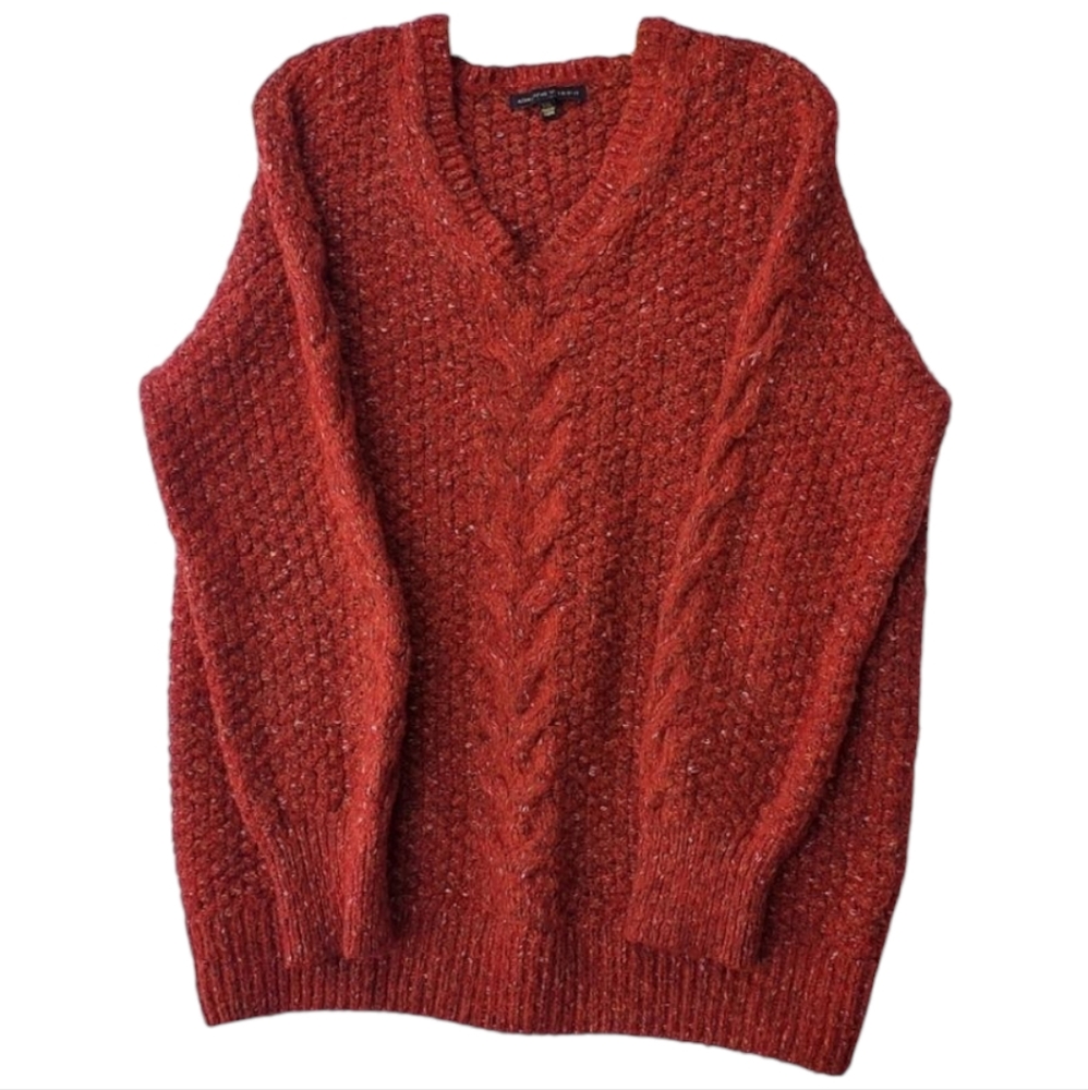 Adrienne Vittadini Cable Knit Oversized Chunky Confetti Sweater Size XXL